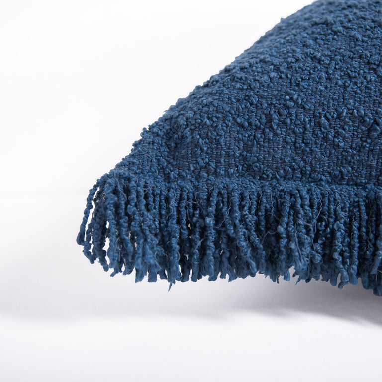 BLUE SOLID MODERN CRAFT PILLOW