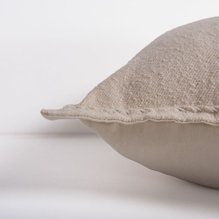 NATURAL  SOLID MODERN INDUSTRIAL  PILLOW