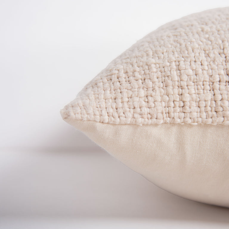 NATURAL  SOLID MODERN INDUSTRIAL  PILLOW