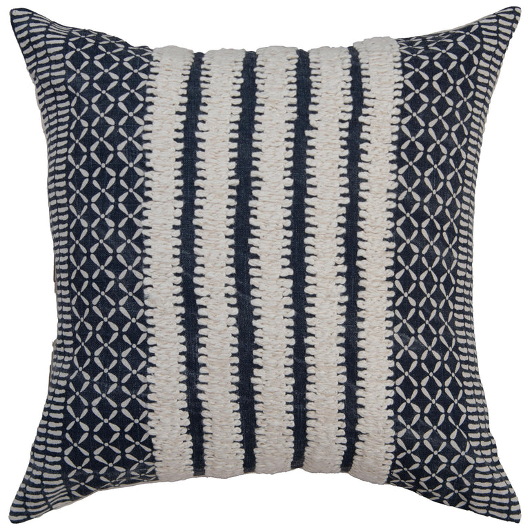 ERLANDSEN BLUE STRIPE MODERN CRAFT THROW PILLOW