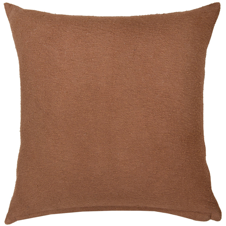 HJELM BROWN SOLID MODERN INDUSTRIAL  THROW PILLOW