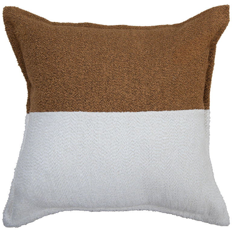 HYLLESTED IVORY COLOR BLOCK MODERN INDUSTRIAL  THROW PILLOW