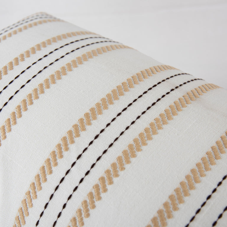 IVORY STRIPE MODERN CRAFT PILLOW