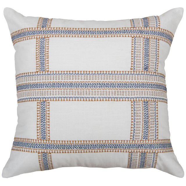 IVORY STRIPE MODERN INDUSTRIAL  PILLOW