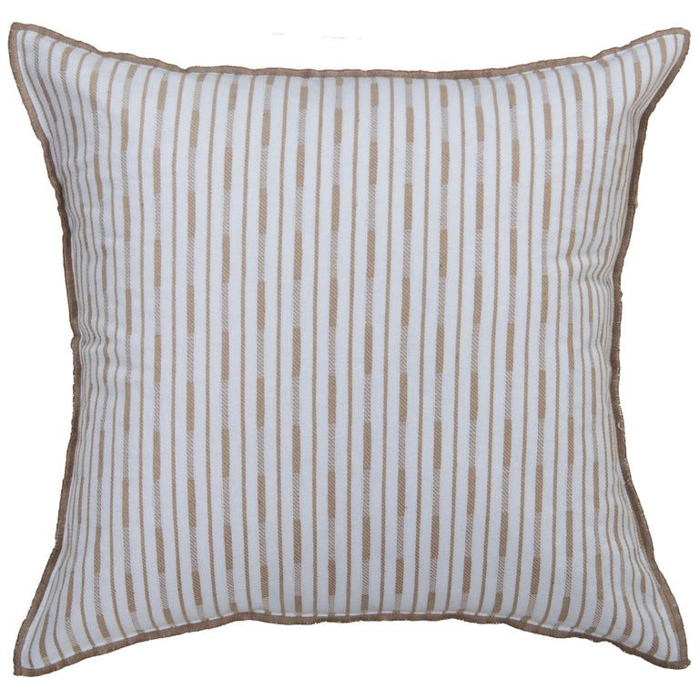 KJER WHITE STRIPE COTTAGE THROW PILLOW