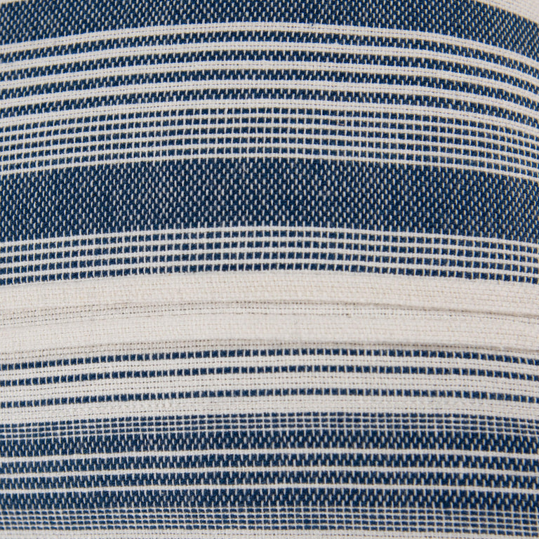 WHITE STRIPE COASTAL PILLOW