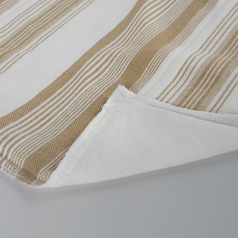 VELLING WHITE STRIPE COASTAL THROW PILLOW