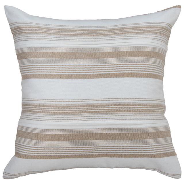 WHITE STRIPE COASTAL PILLOW