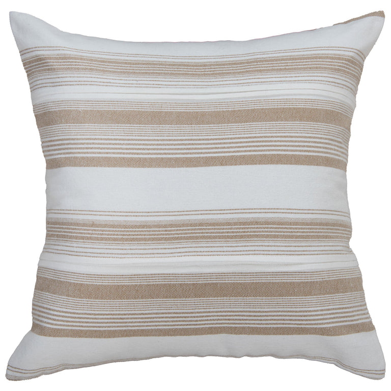 WHITE STRIPE COASTAL PILLOW