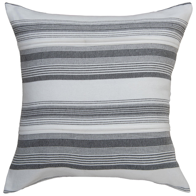 WHITE STRIPE COASTAL PILLOW