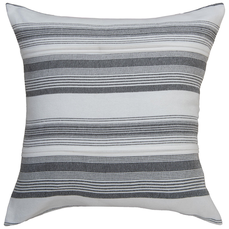 HAHN WHITE STRIPE COASTAL THROW PILLOW