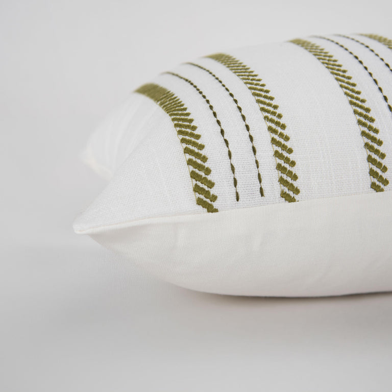 TERKILDSEN WHITE STRIPE MODERN CRAFT THROW PILLOW