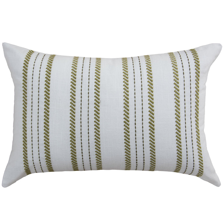 WHITE STRIPE MODERN CRAFT PILLOW