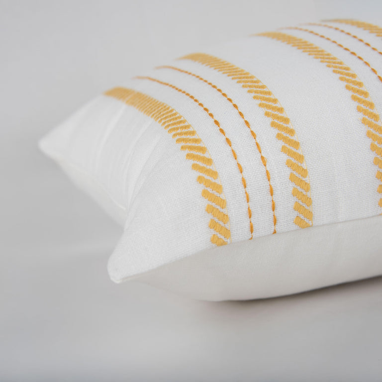 WHITE STRIPE MODERN CRAFT PILLOW