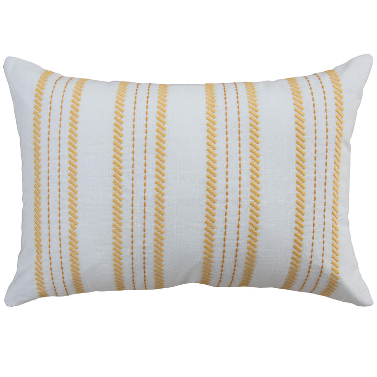 WHITE STRIPE MODERN CRAFT PILLOW