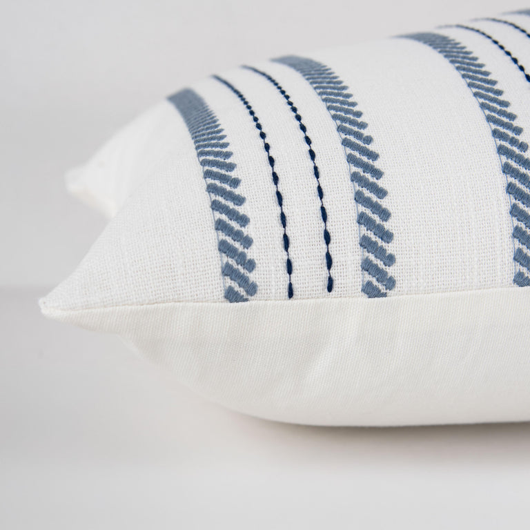 BASSE WHITE STRIPE MODERN CRAFT THROW PILLOW