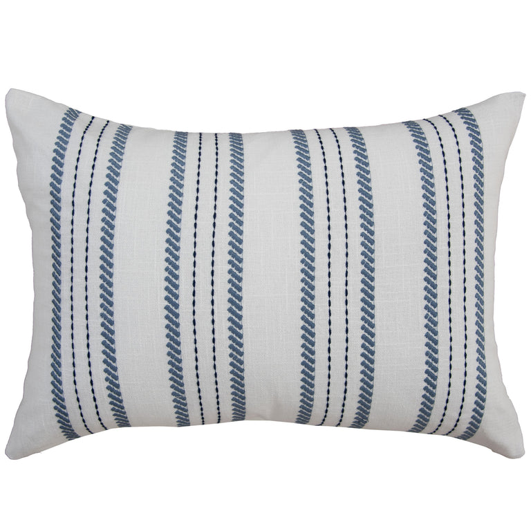 BASSE WHITE STRIPE MODERN CRAFT THROW PILLOW