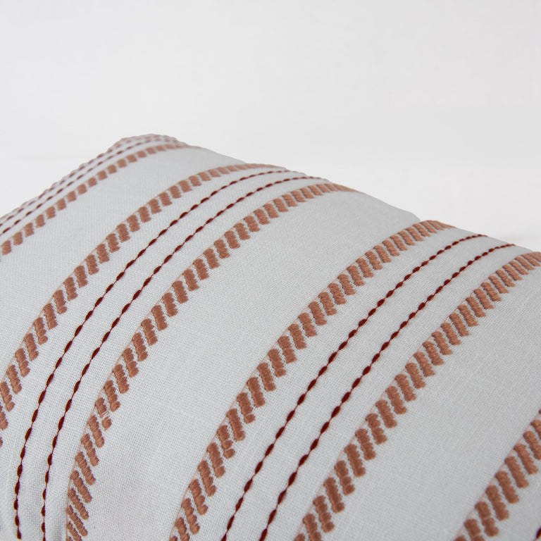 WHITE STRIPE MODERN CRAFT PILLOW