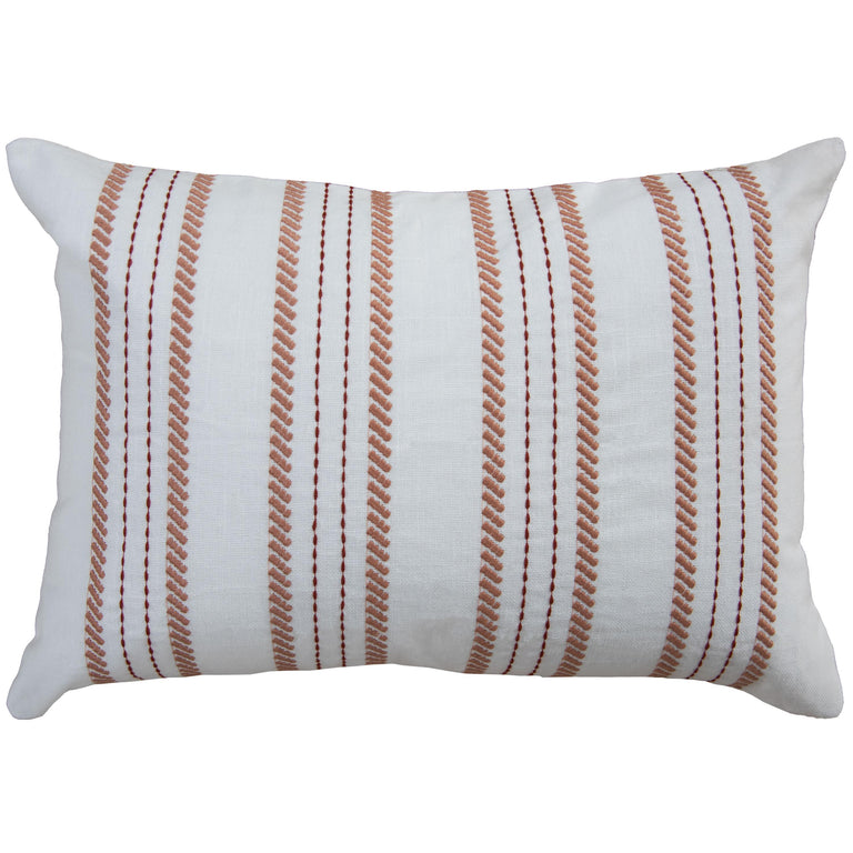 WHITE STRIPE MODERN CRAFT PILLOW