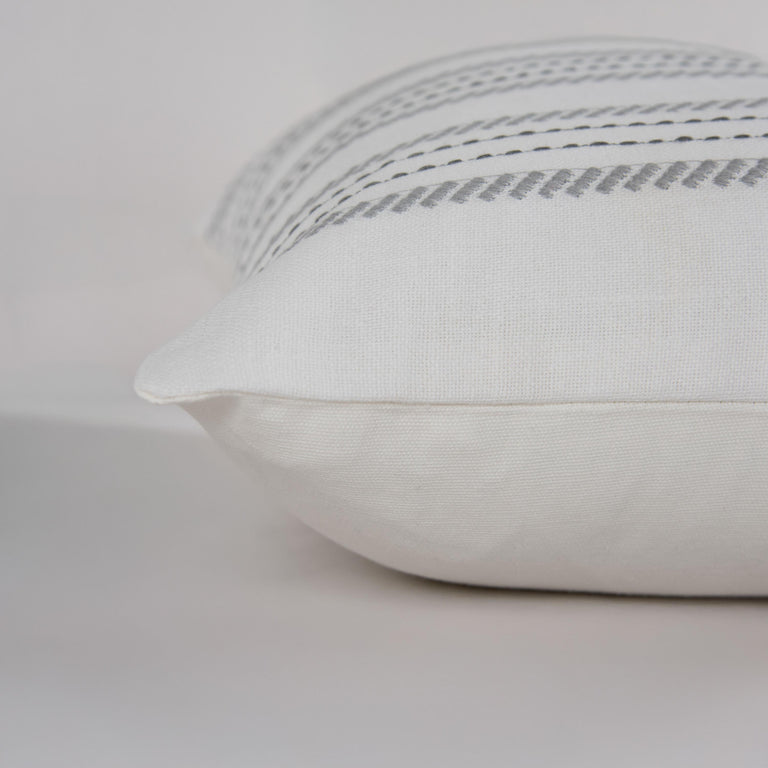 WHITE STRIPE MODERN CRAFT PILLOW