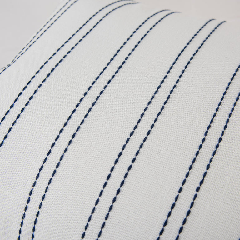 JOHNSON WHITE STRIPE MODERN INDUSTRIAL  THROW PILLOW