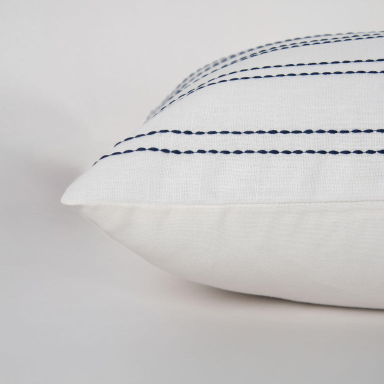 JOHNSON WHITE STRIPE MODERN INDUSTRIAL  THROW PILLOW