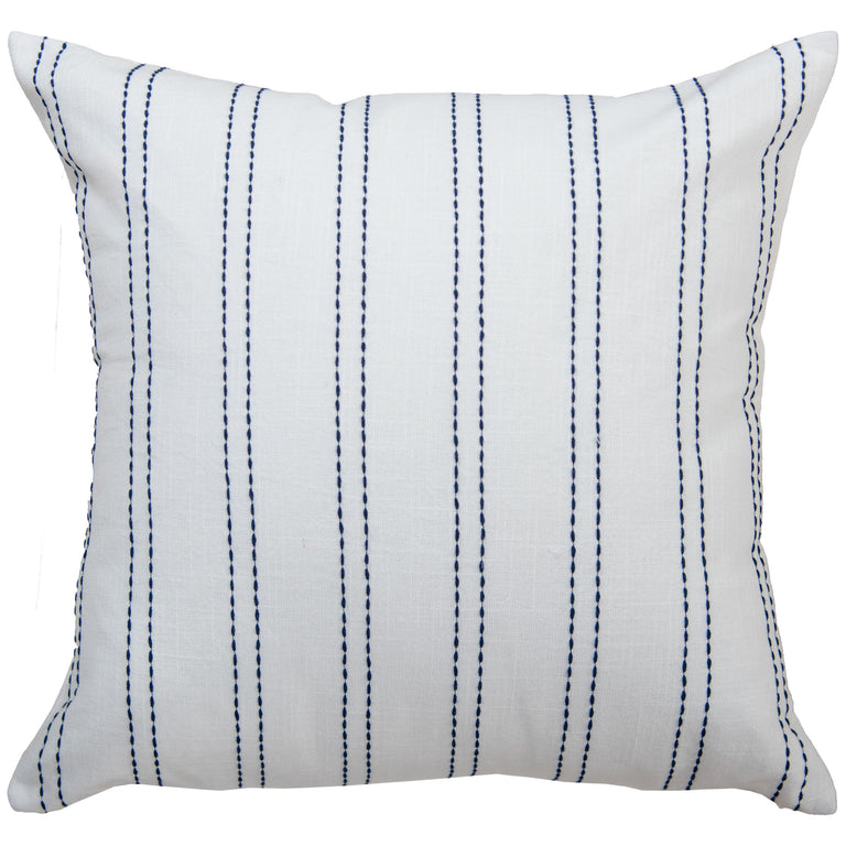 JOHNSON WHITE STRIPE MODERN INDUSTRIAL  THROW PILLOW