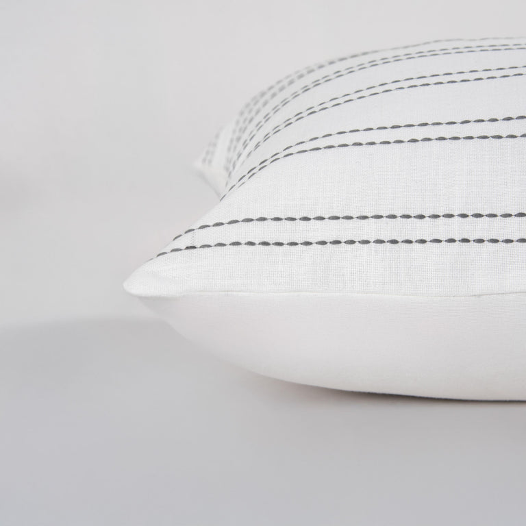 WHITE STRIPE MODERN INDUSTRIAL  PILLOW