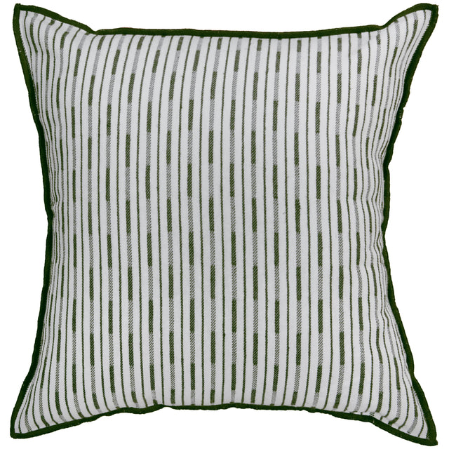 WHITE STRIPE COTTAGE PILLOW