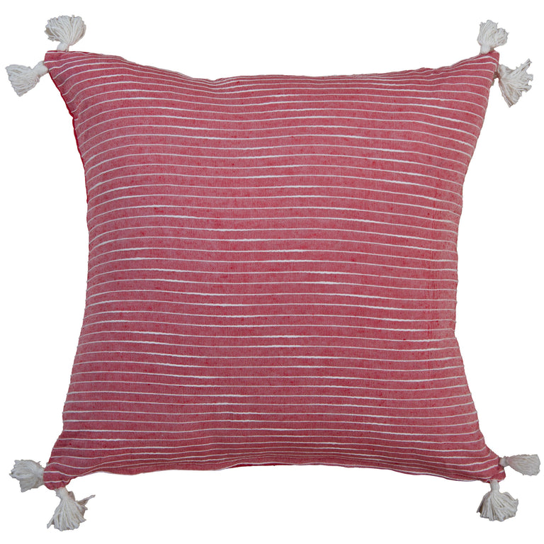 MORSING WHITE STRIPE COTTAGE THROW PILLOW