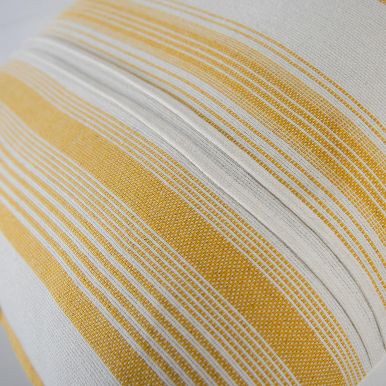 WHITE STRIPE COASTAL PILLOW