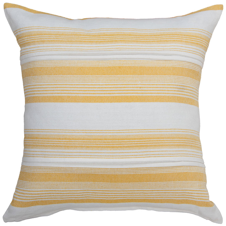 WHITE STRIPE COASTAL PILLOW