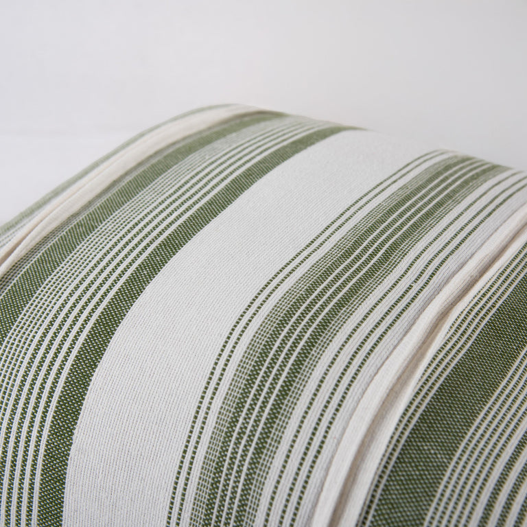 WHITE STRIPE COASTAL PILLOW