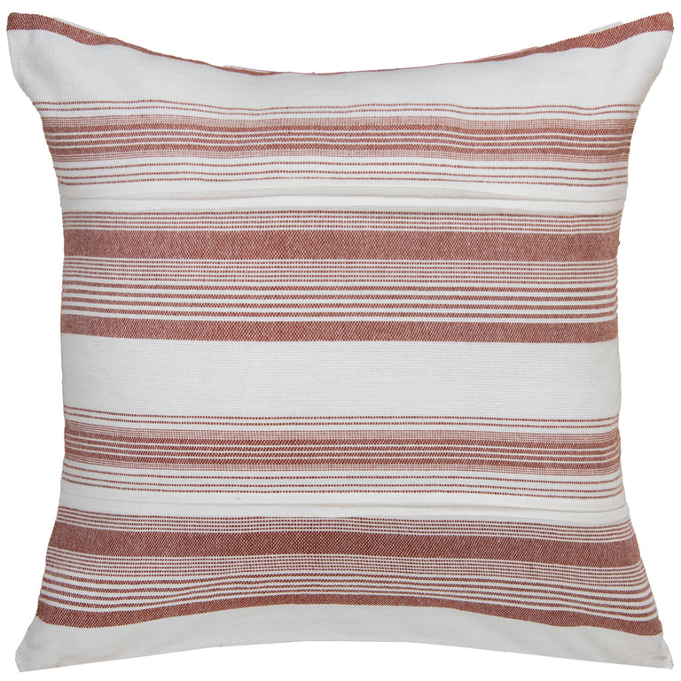 WHITE STRIPE COASTAL PILLOW