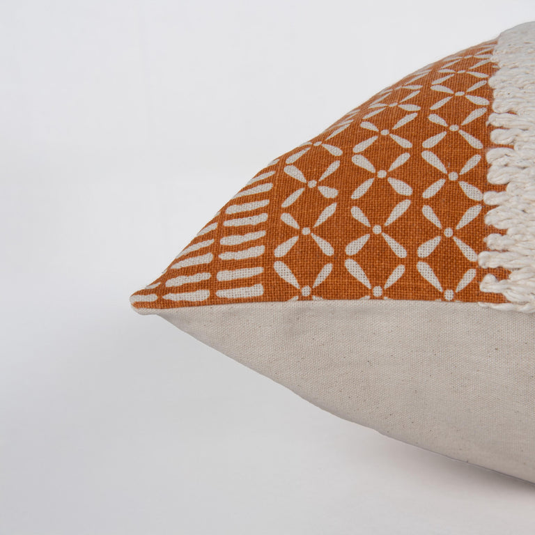 GLERUP ORANGE STRIPE MODERN CRAFT THROW PILLOW