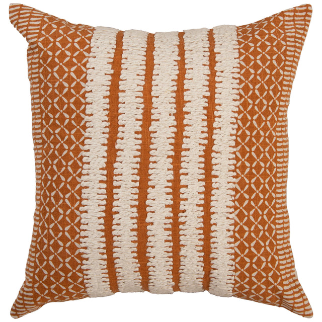 ORANGE STRIPE MODERN CRAFT PILLOW