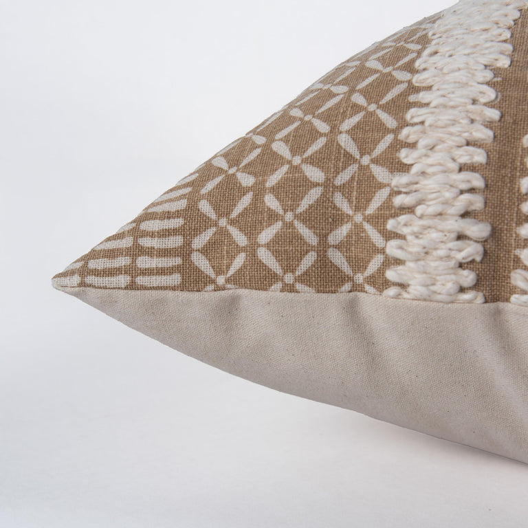 NATURAL  STRIPE MODERN CRAFT PILLOW