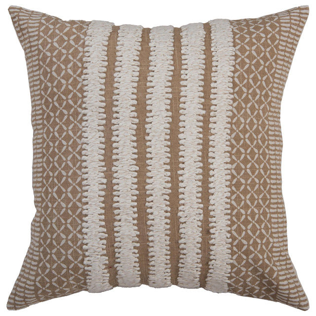 NATURAL  STRIPE MODERN CRAFT PILLOW