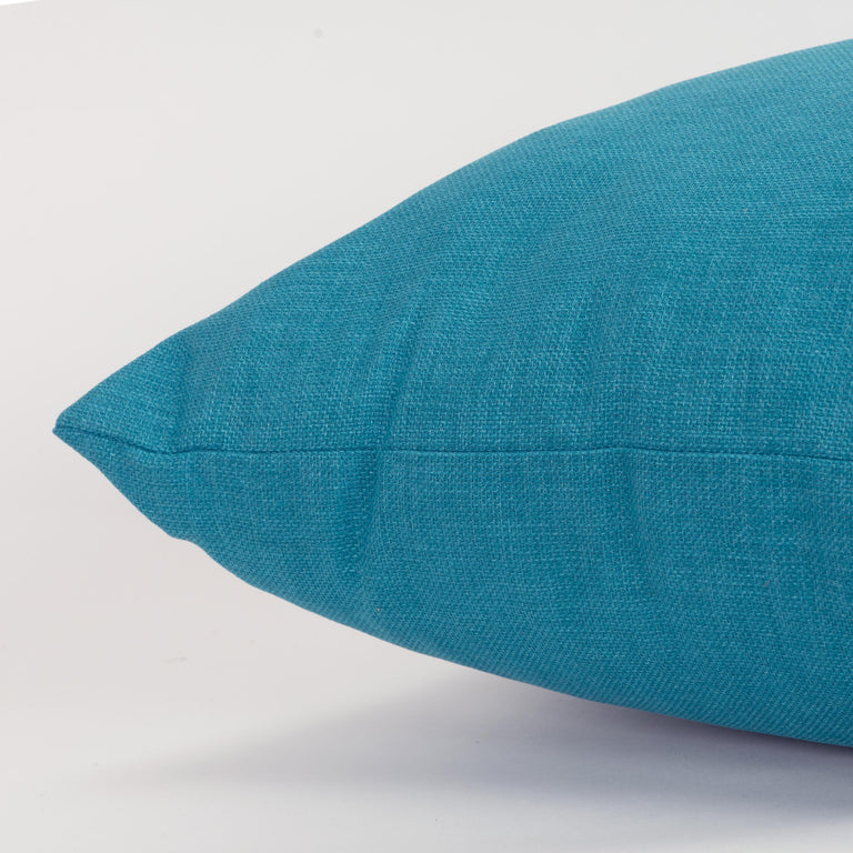 KARA TEAL SOLID THROW PILLOW