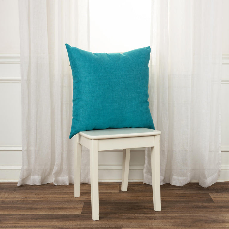 KARA TEAL SOLID THROW PILLOW