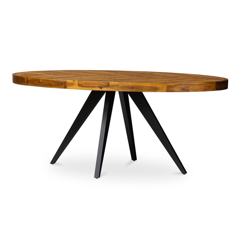 PARQ OVAL DINING TABLE AMBER