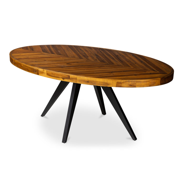 PARQ OVAL DINING TABLE AMBER