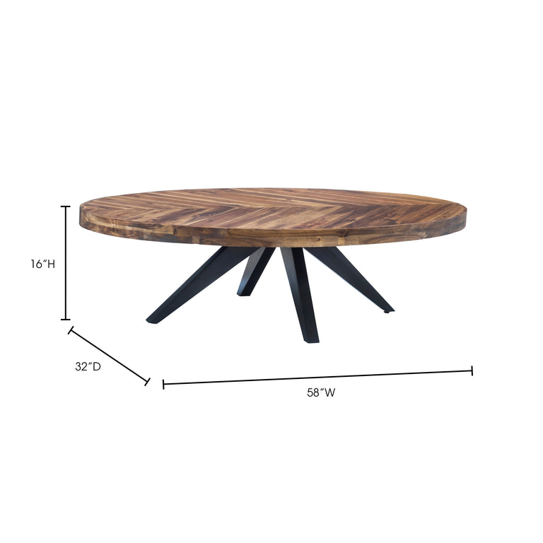 PARQ OVAL COFFEE TABLE AMBER