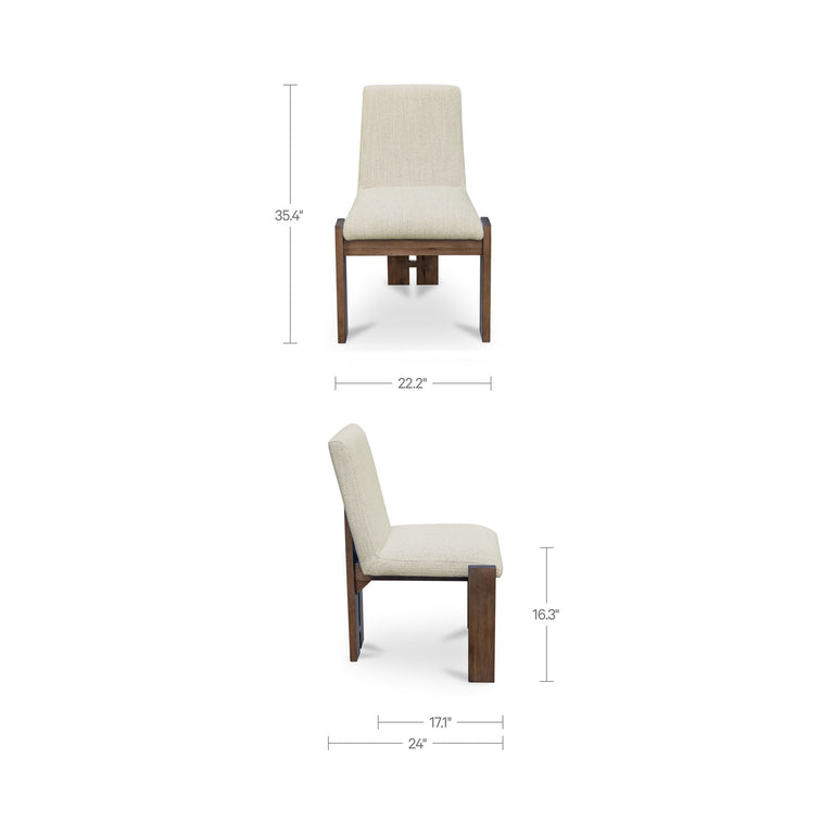 MIA DINING CHAIR BEIGE-SET OF TWO