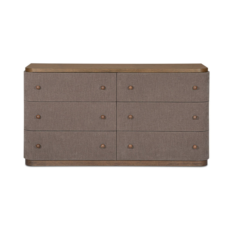 SIMONE 6 DRAWER DRESSER BROWN