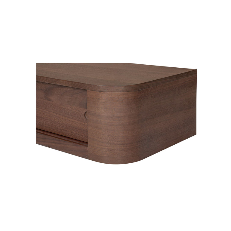 ROUND OFF FLOATING CONSOLE TABLE NATURAL