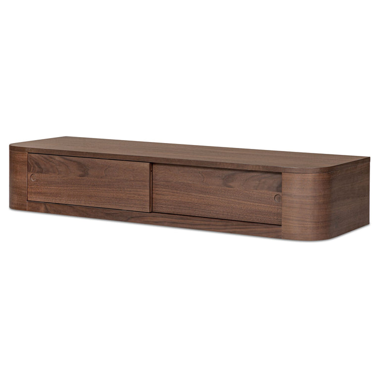 ROUND OFF FLOATING CONSOLE TABLE NATURAL