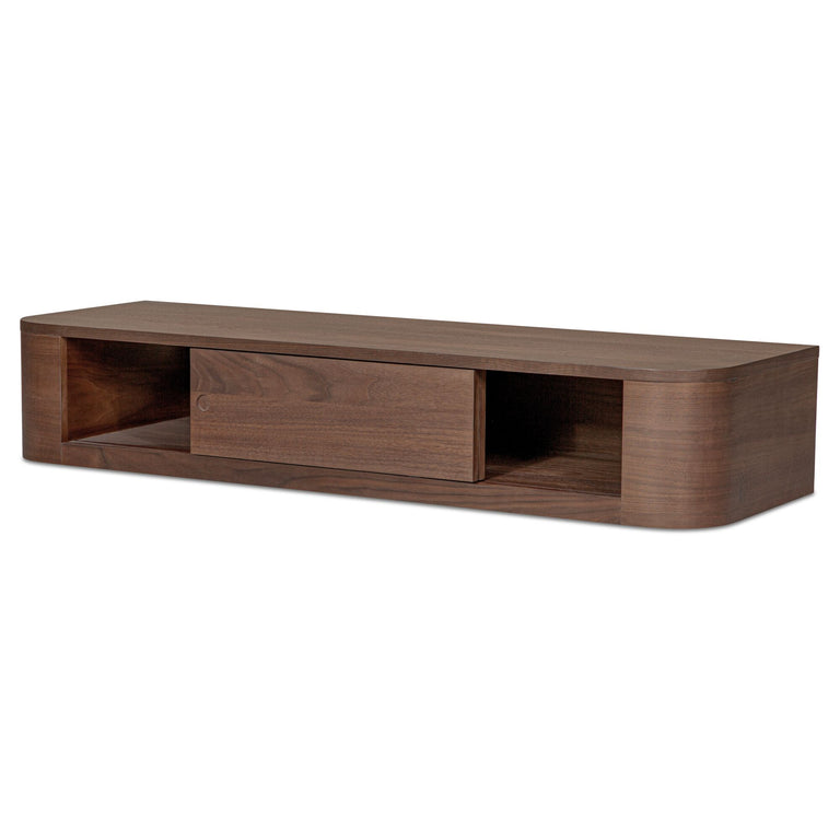 ROUND OFF FLOATING CONSOLE TABLE NATURAL