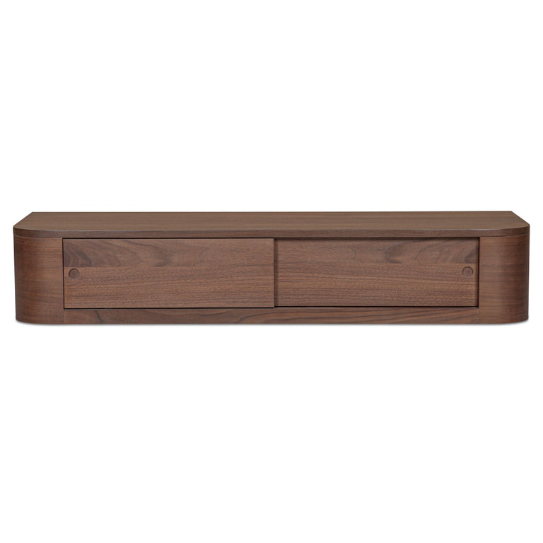 ROUND OFF FLOATING CONSOLE TABLE NATURAL