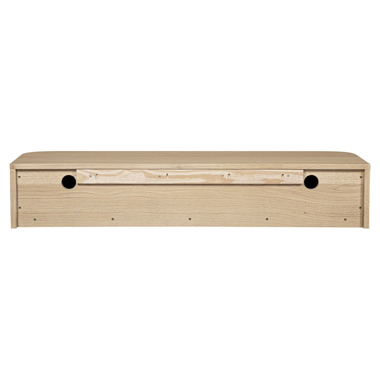 ROUND OFF FLOATING CONSOLE TABLE NATURAL